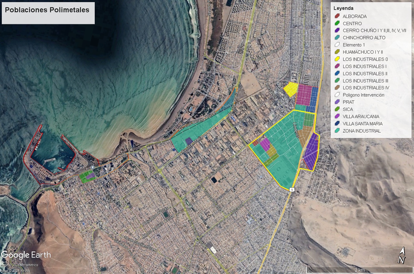 Mapa Polígono de Polimetales